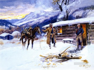 Charles Marion Russell Painting - christmas meat 1915 Charles Marion Russell
